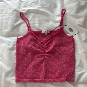 Pink Ruched Crop Camisole NWT